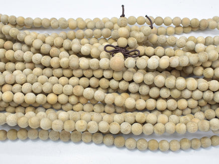 Matte Silkwood Beads, 6mm Round Beads-RainbowBeads