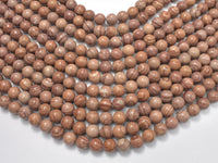 Pink Banded Jasper, 8mm, Round Beads-RainbowBeads