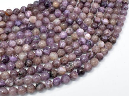 Genuine Charoite, 6mm Round Beads-RainbowBeads