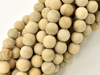 Matte Silkwood Beads, 10mm Round Beads-RainbowBeads
