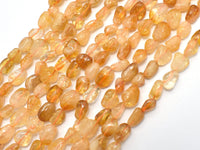 Citrine Beads, Approx. 6x8mm Nugget Beads-RainbowBeads