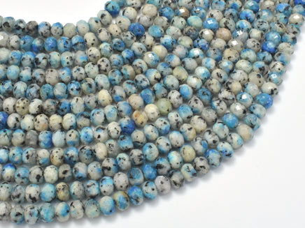 Granite Jasper, 4x5.5mm Faceted Rondelle-RainbowBeads