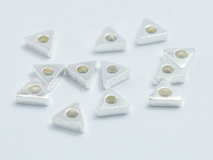 40pcs 925 Sterling Silver Beads, 3x3mm Triangle Spacer-RainbowBeads