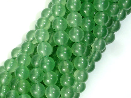 Jade Beads, Green, 8mm Round Beads-RainbowBeads