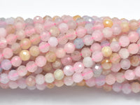 Beryl Beads, Aquamarine, Morganite, Heliodor, 3mm Micro Faceted Round-RainbowBeads
