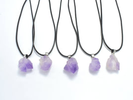 2 strands Raw Amethyst, Nugget pendant, Approx. (12-15)x(15-20)mm, Necklace-RainbowBeads