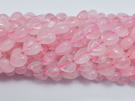 Rose Quartz 10mm Heart Beads, 15 Inch-RainbowBeads