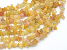 Yellow Jade Beads, 4-9 mm Chips Beads, 34 Inch-RainbowBeads
