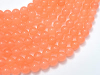 Jade - Orange, 8mm (8.2mm) Round-RainbowBeads