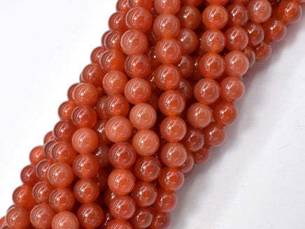 Carnelian Beads, 6mm(6.3mm) Round Beads-RainbowBeads