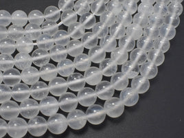 White Moonstone Beads, 8mm (8.3mm) Round-RainbowBeads