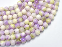 Jade - Lavender & Light Green 8mm Round-RainbowBeads