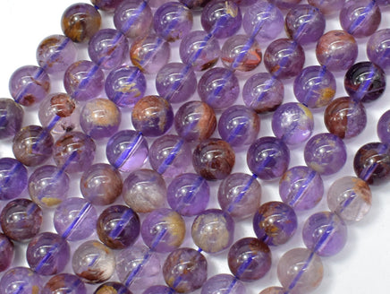 Super Seven Beads, Cacoxenite Amethyst, 8mm Round-RainbowBeads