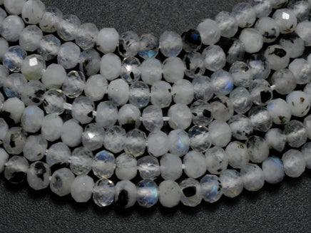 Rainbow Moonstone Beads, 2x3mm Micro Faceted Rondelle-RainbowBeads