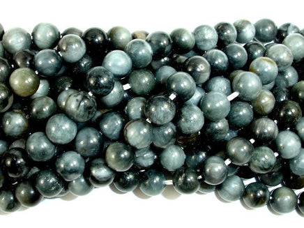 Hawk Eye Beads, Round, 6 mm-RainbowBeads