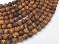 Crackle Tibetan Agate, 8mm (7.8mm) Round Beads-RainbowBeads