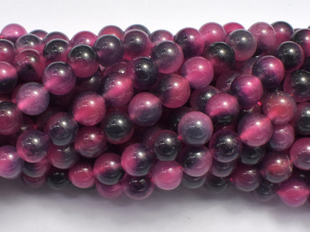 Jade - Gray & Pink 8mm Round-RainbowBeads