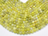 Lemon Matrix Quartz Beads, 8mm (8.4mm) Round-RainbowBeads