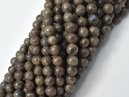 Chocolate Labradorite Beads, 6mm (6.4mm)-RainbowBeads
