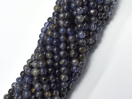 Iolite Beads, 4mm (4.6mm), Round Beads-RainbowBeads