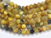 Tiger Eye Beads, 3.4x4.3mm Micro Faceted Rondelle-RainbowBeads