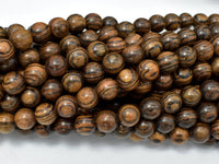 Tiger Skin Sandalwood Beads, 8mm Round Beads-RainbowBeads