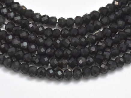 Rainbow Obsidian Beads, 2x2.8mm Micro Faceted Rondelle-RainbowBeads