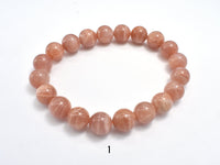 Sunstone Beads, Sunstone Bracelet, 9.5mm (9.8mm) Round 20 beads-RainbowBeads