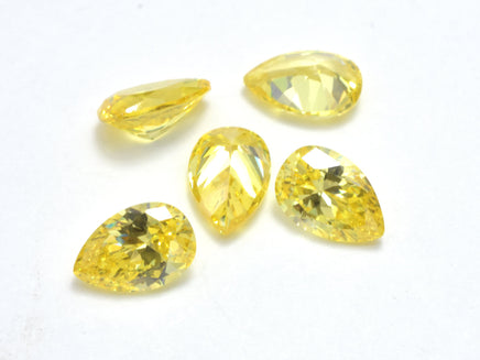 Cubic Zirconia Loose Gems - Faceted Pear, 1piece-RainbowBeads