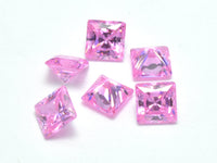 Cubic Zirconia Loose Gems-Faceted Square, 1piece-RainbowBeads