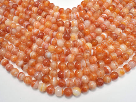 Natural Banded Agate, Striped Agate, 8mm (8.2mm)-RainbowBeads