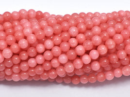 Malaysia Jade - Peach Pink, 4mm (4.5mm), Round-RainbowBeads