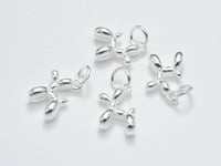 2pcs 925 Sterling Silver Charms, Dog Charms, 10x11mm-RainbowBeads