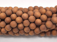 Matte Sandalwood Beads, 8mm (8.2mm) Round-RainbowBeads