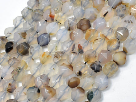 Agate Beads, 8mm Star Cut Faceted Round-RainbowBeads