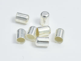 10pcs 925 Sterling Silver Cord End Cap, Without Loop and Hole, 4x2.9mm-RainbowBeads