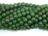 Green Chalcopyrite, 6mm Round Beads-RainbowBeads