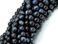 Blue Tiger Eye, 8mm (8.4mm) Round Beads-RainbowBeads