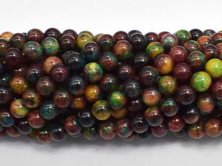 Malaysia Jade - Green & Yellow 6mm Round-RainbowBeads