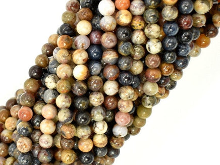 Pietersite Beads, 4mm Round Beads-RainbowBeads