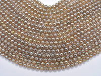 Mystic Coated Agate-Gray, 6mm Faceted Round-RainbowBeads