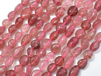 Strawberry Quartz, Lepidocrocite, 6x8mm Nugget Beads, 16 Inch-RainbowBeads