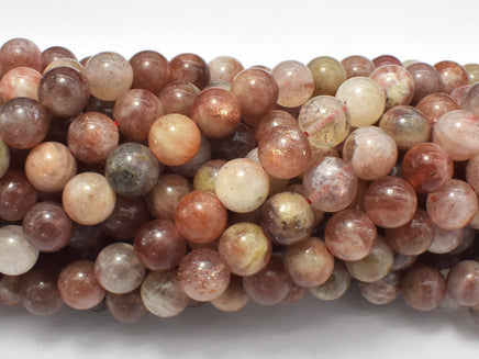 Sunstone Beads, 8mm (8.5mm) Round-RainbowBeads