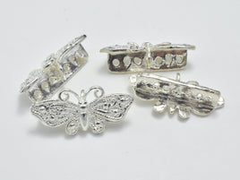 1pc 925 Sterling Silver Butterfly Connector, 20x10mm Butterfly, 6 Hole Flower connector-RainbowBeads