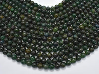 Green Mica Beads, Biotite Mica, 8mm Round-RainbowBeads