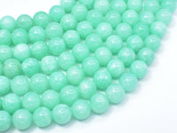 Jade Beads-Light Green, 10mm Round Beads-RainbowBeads