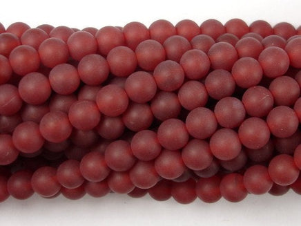 Matte Carnelian Beads, 6mm Round Beads-RainbowBeads