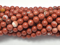 Red Jasper Beads, Round, 6mm-RainbowBeads