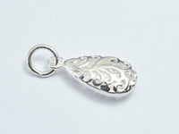 2pcs 925 Sterling Silver Charm, Filigree Teardrop Charm, 8x16mm-RainbowBeads