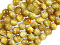 Golden Tiger Eye, 10mm Round Beads-RainbowBeads